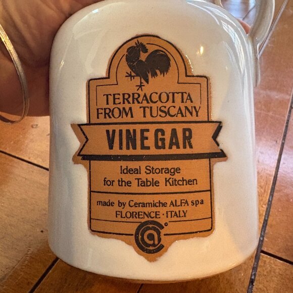 VINTAGE - TERRA COTTA - Oil/Vinegar set from Tuscany - Picture 2 of 5